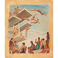 Pływalnia, 1939, tempera, karton, 50,3 x 42,3, Muzeum Narodowe w Warszawie, Rys.W.968 MNW