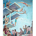 Pływalnia, ok. 1939, ol., tektura,  39,5 x 32, wł. prywatna, fot. M. Jaroszewski