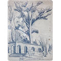 Szkic do Pejzażu z drzewami i architekturą, 1930, ołówek, papier, 27 x 20, wł. prywatna, fot. M. Jaroszewski