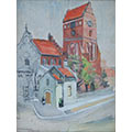 Kościół NM Panny, 1937, gwasz, papier, 35 x 27, wł. prywatna, fot. M. Jaroszewski