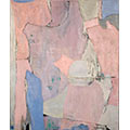 Kompozycja fioletowo - niebieska, 1962, ol., płótno, 61 x 53, Muzeum Narodowe we Wrocławiu, nr inw. XVII – 1620